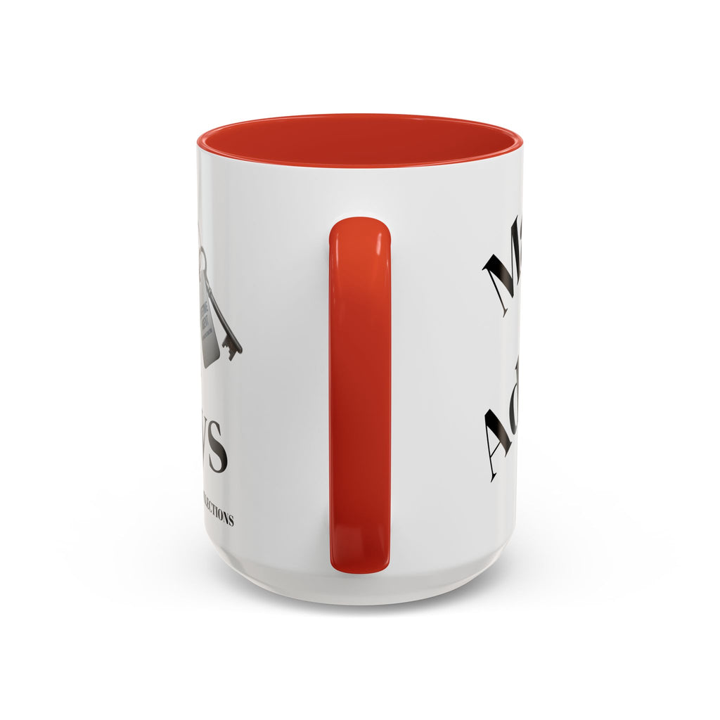Accent Coffee Mug — 'Keys to Manifest' Black-Accent Inspirational Coffee Mug