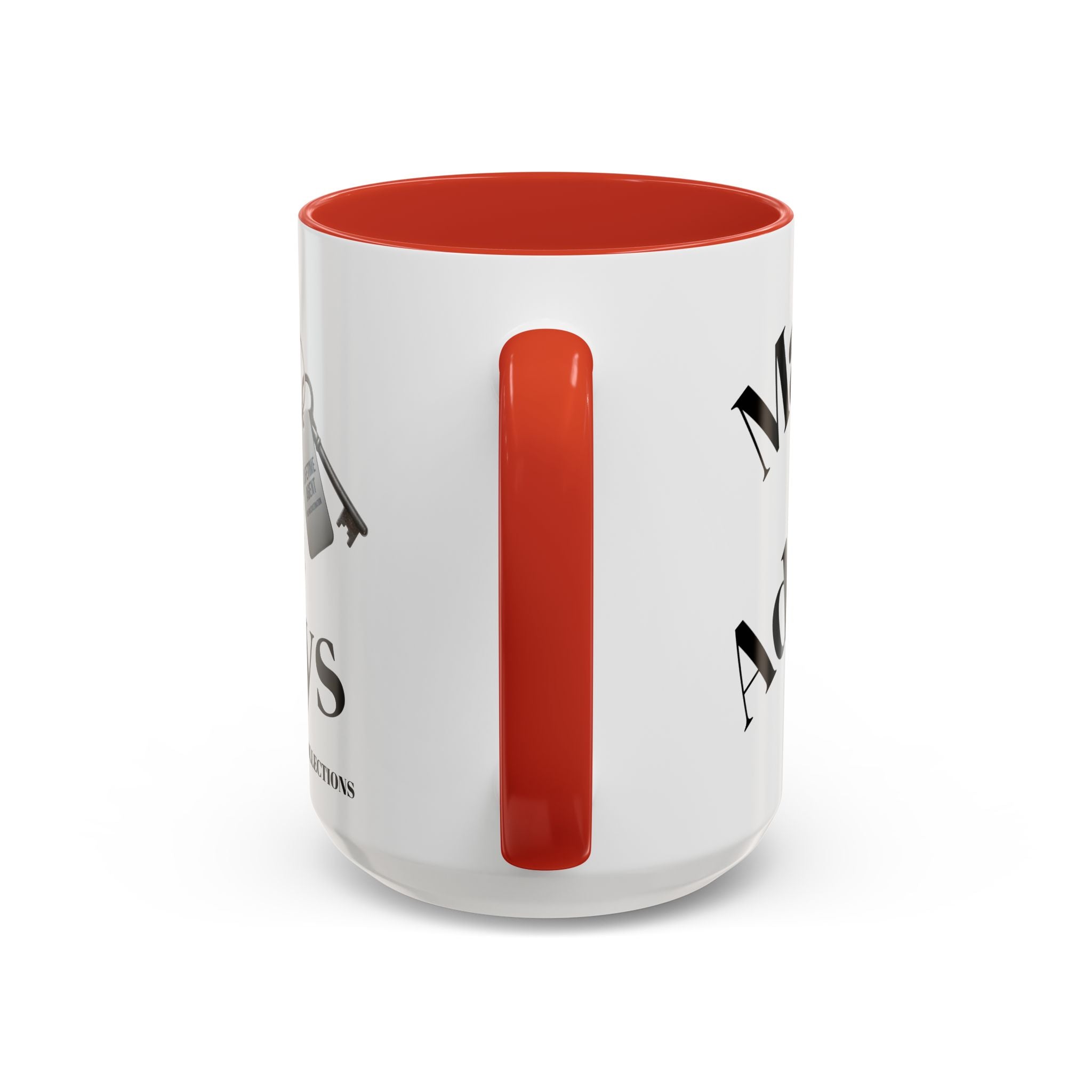 Accent Coffee Mug — 'Keys to Manifest' Black-Accent Inspirational Coffee Mug