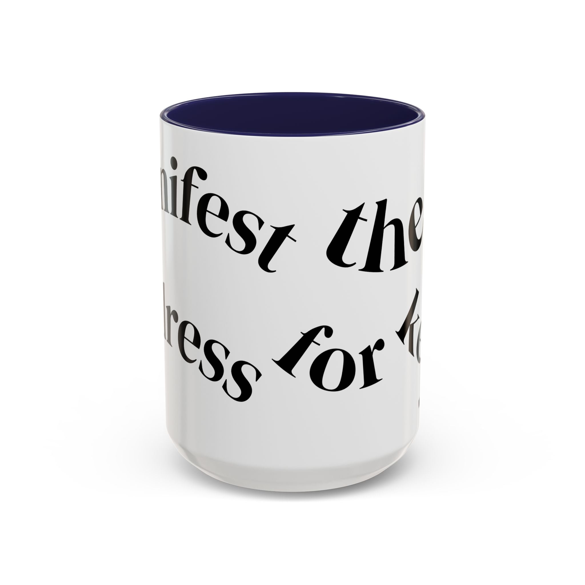 Accent Coffee Mug — 'Keys to Manifest' Black-Accent Inspirational Coffee Mug