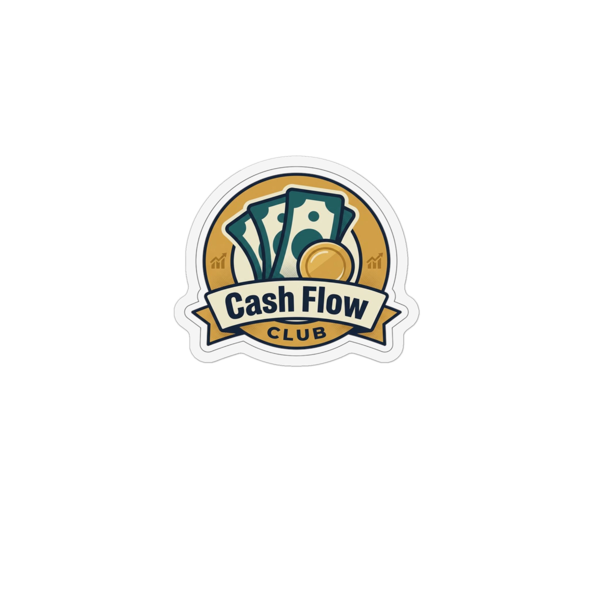 Cash Flow Club Magnet — Custom Shape Money Logo Magnetic Sticker