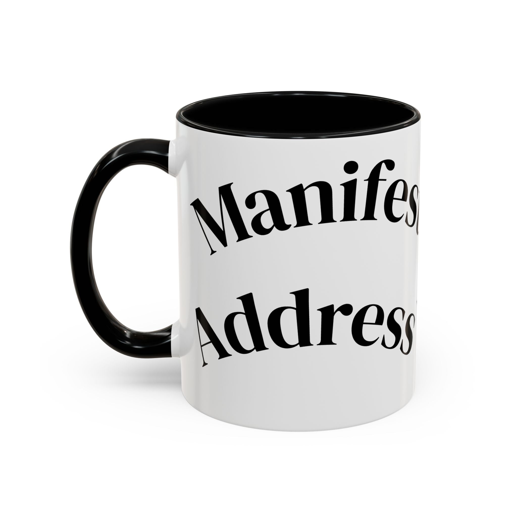 Accent Coffee Mug — 'Keys to Manifest' Black-Accent Inspirational Coffee Mug