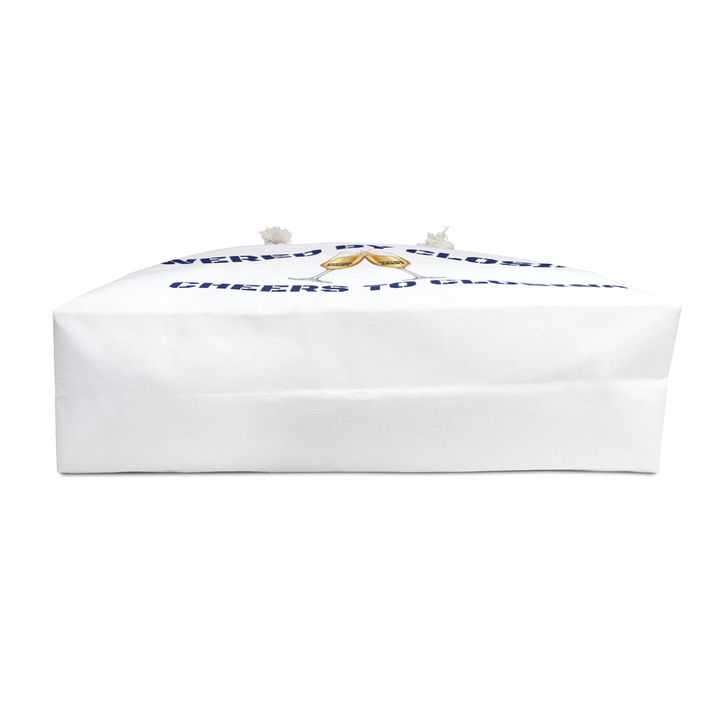 "Powered by Closings" Cheers Navy/White Travel Tote