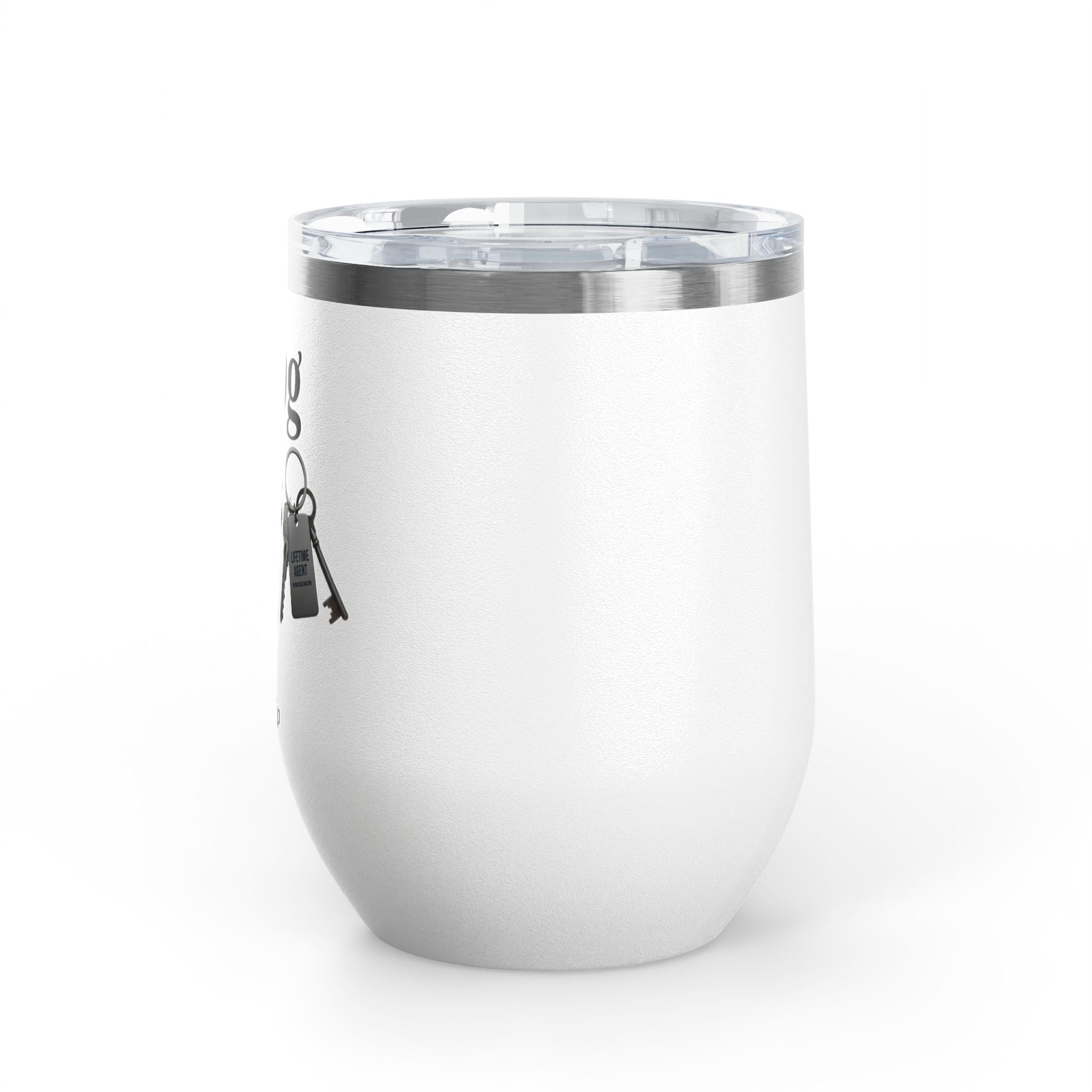 Wine Tumbler — "Closing Deals Daily" take a sip Insulated 12oz Travel Cup