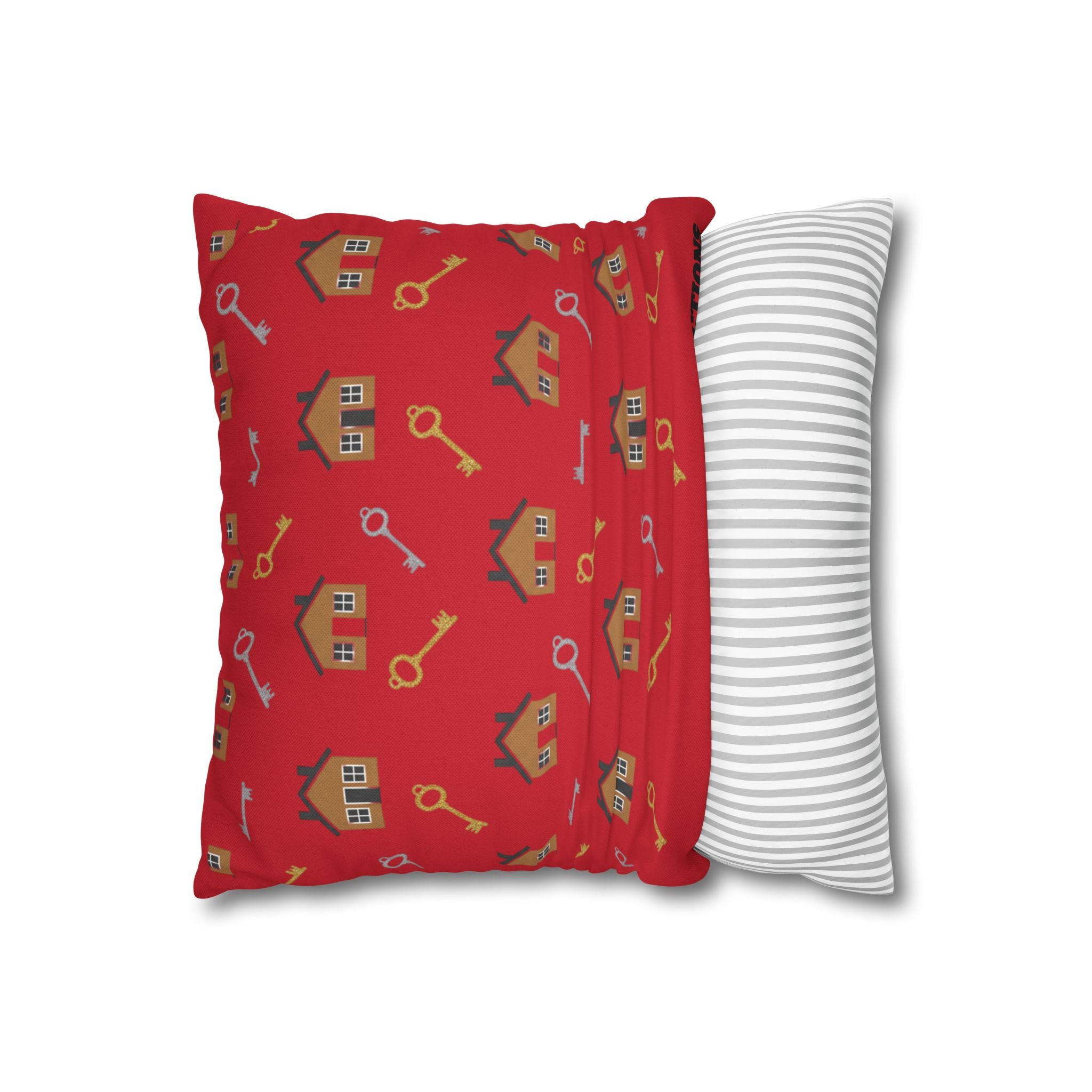 Real Estate Coffee Pillowcase — "Coffee. Contracts. Closings." for Throw Pillow