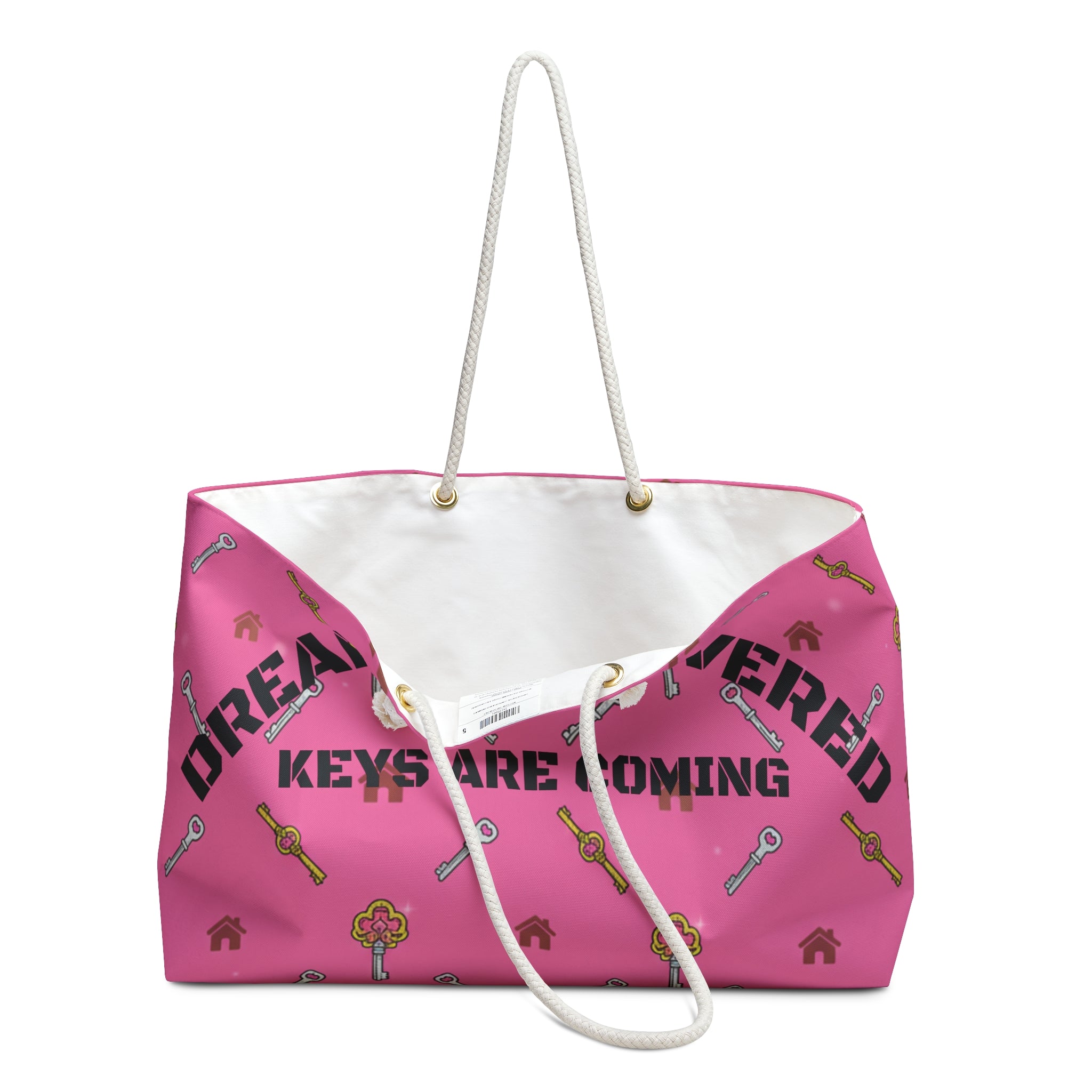 Copy of "Dreams Delivered" Key Print Travel Tote