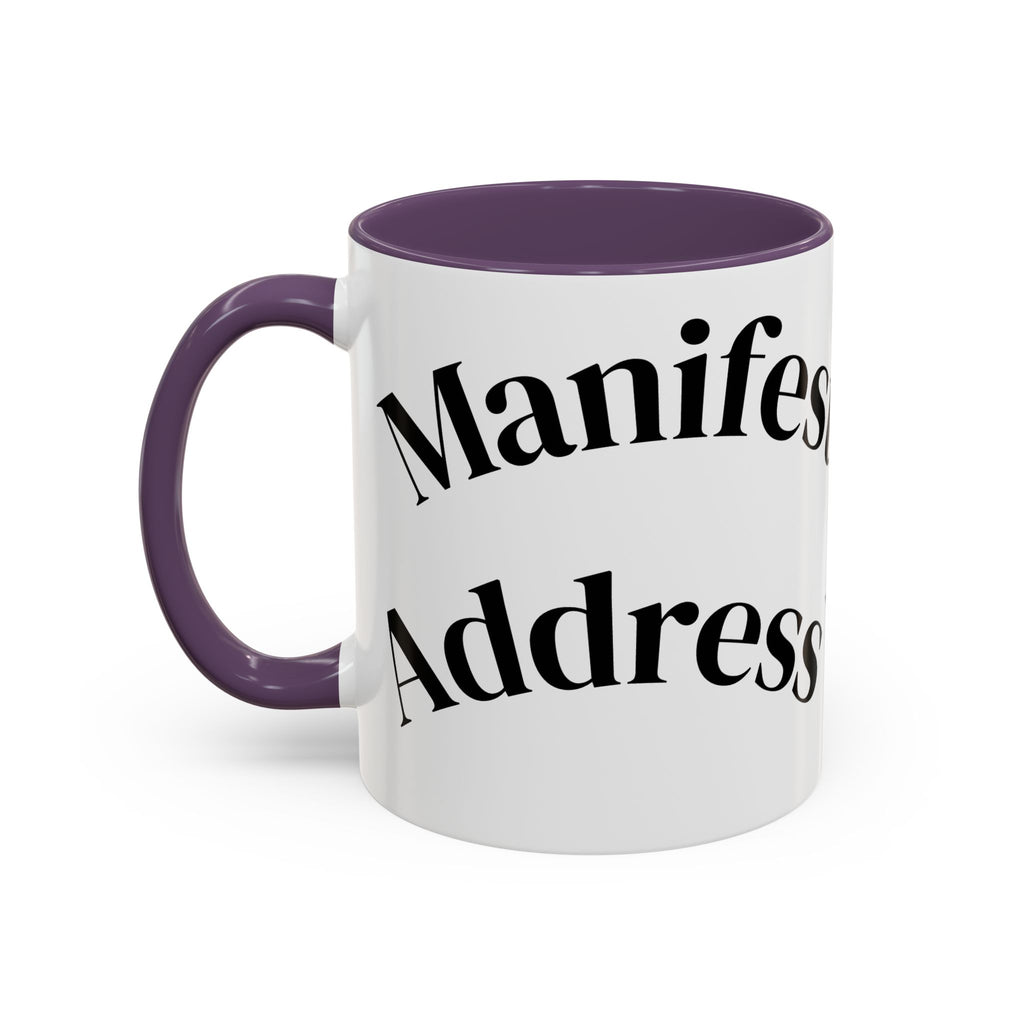 Accent Coffee Mug — 'Keys to Manifest' Black-Accent Inspirational Coffee Mug