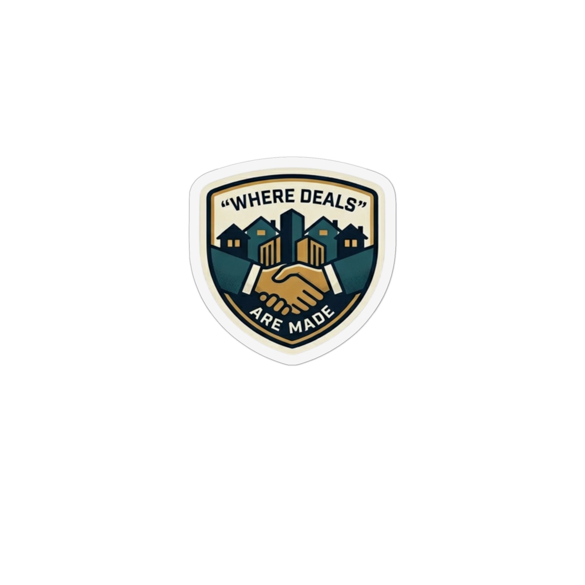 "Where Deals Are Made" Real Estate Handshake Design