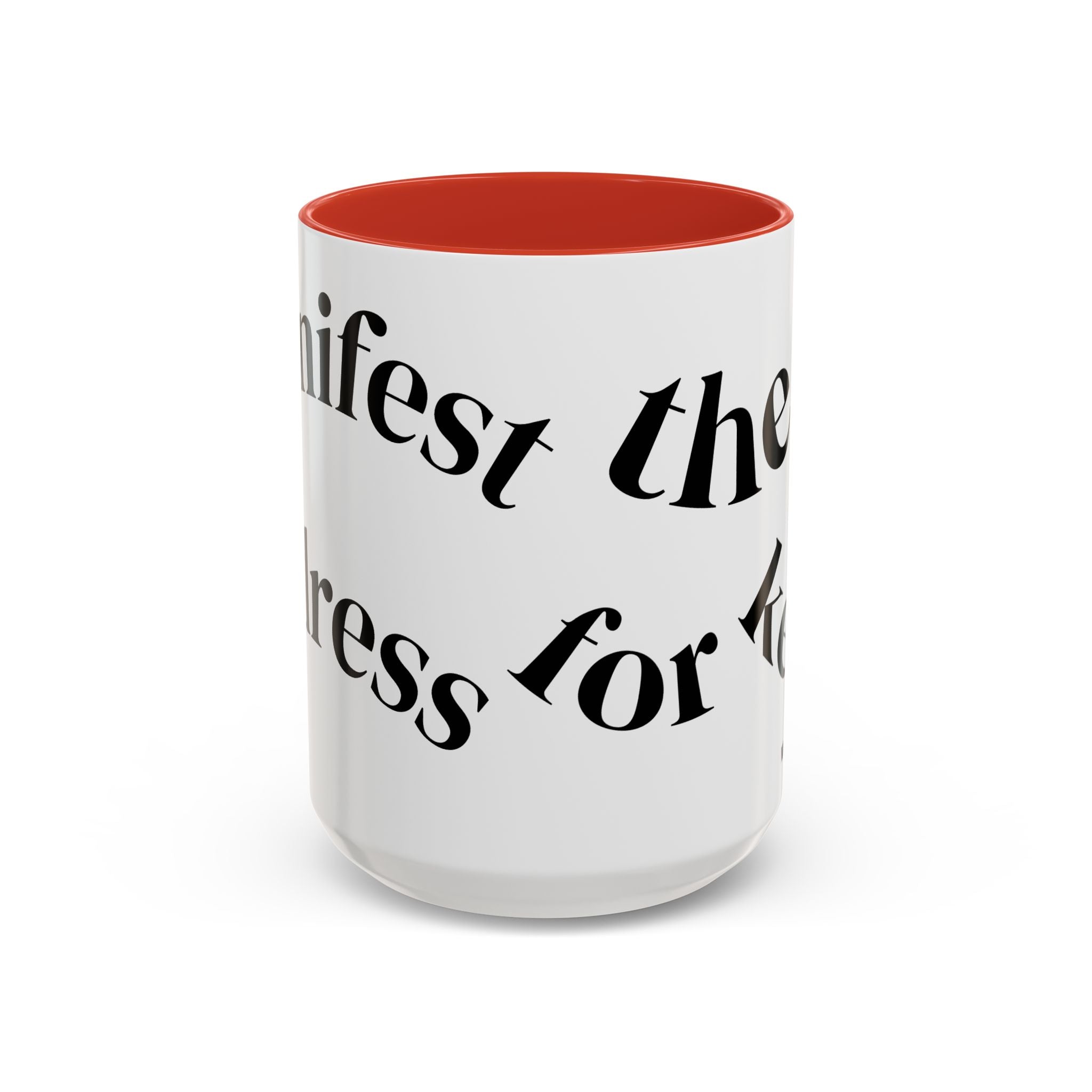 Accent Coffee Mug — 'Keys to Manifest' Black-Accent Inspirational Coffee Mug
